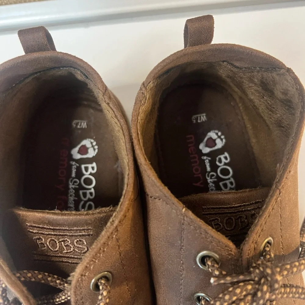 Bobs By Skechers Chukka Boots Woman’s Size W 7.5 Brown - Picture 6 of 9